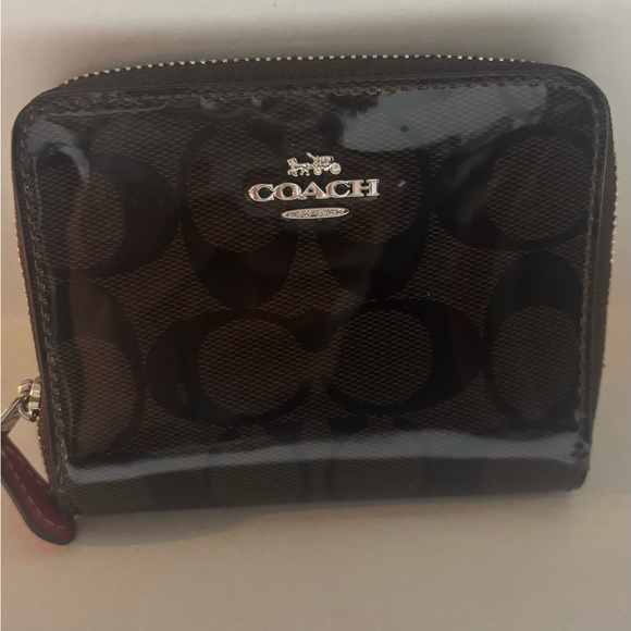 Coach Handbags - Coach Dark Brown Signature Wallet